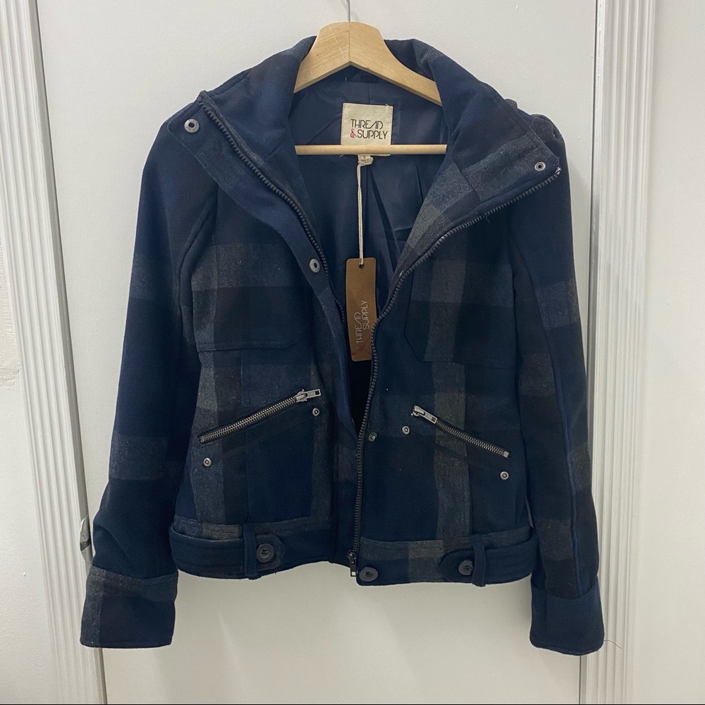 Plaid winter coat Size Small